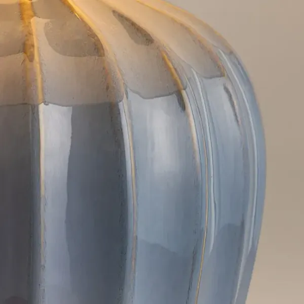 Aradia Ceramic Table Lamp, Aged Brass/Spring Lake