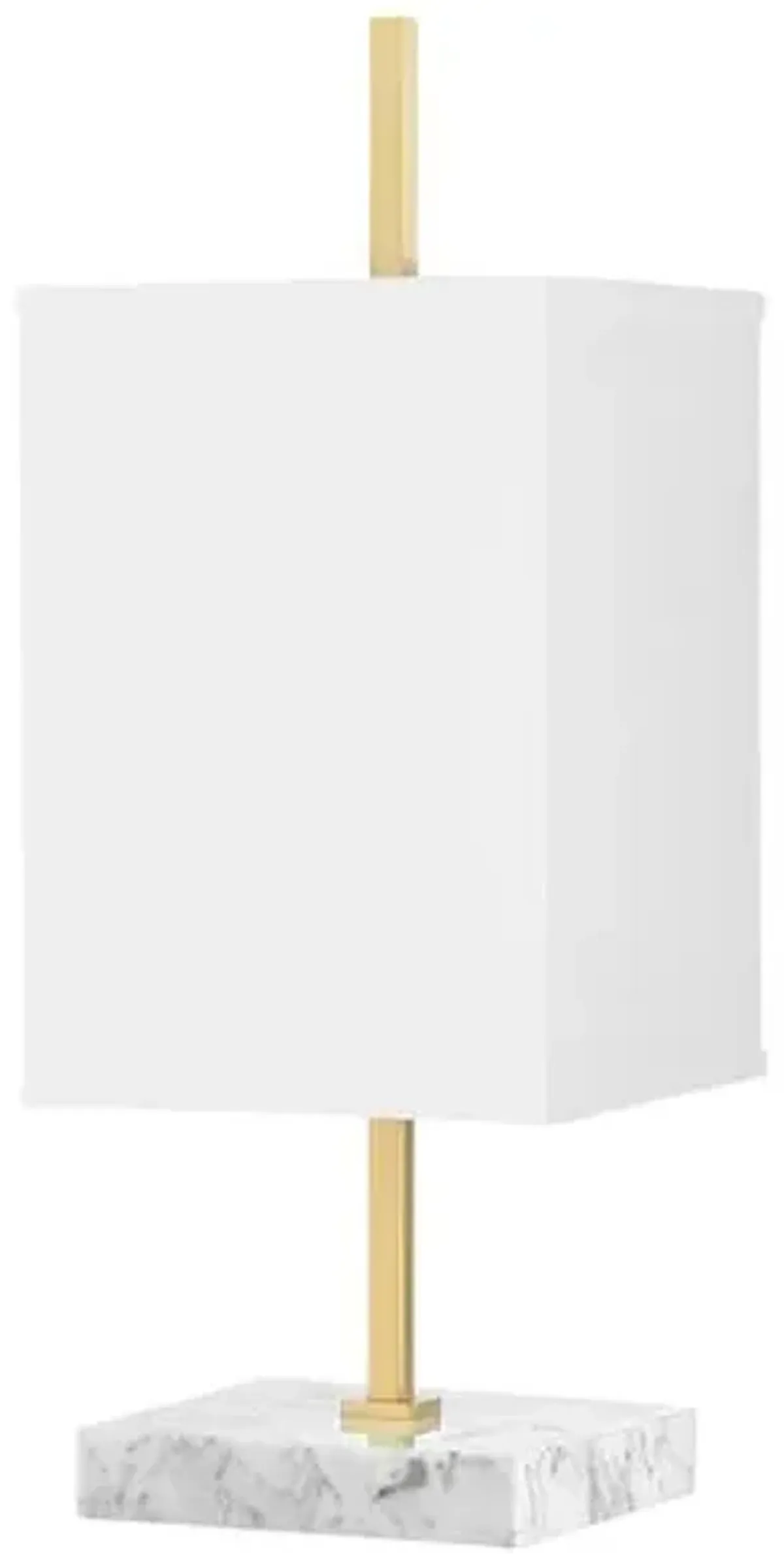 Nereus Marble Base Table Lamp - Aged Brass - Gold