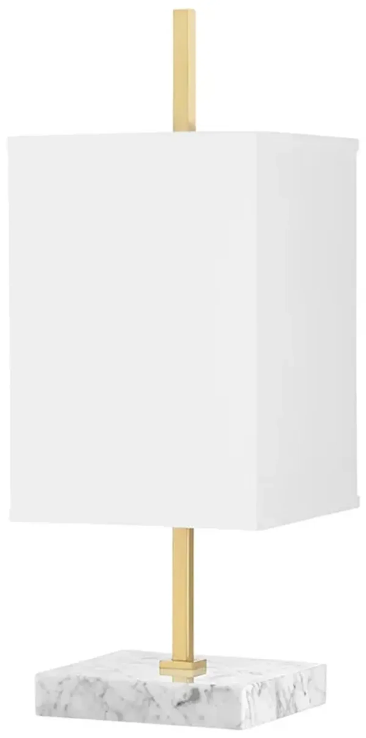 Nereus Marble Base Table Lamp - Aged Brass - Gold