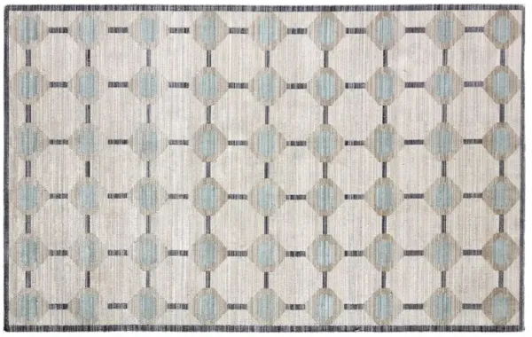 Clance Mosaic Rug, Blue/Gray