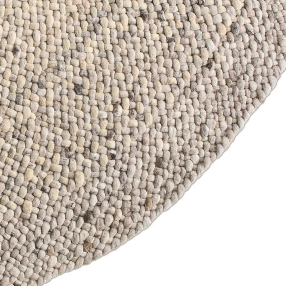 Circadia Hand Woven Round Rug, Beige