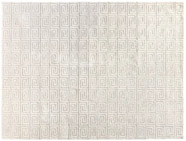 Harkness 12'x15' Handmade Geometric Rug, Ivory