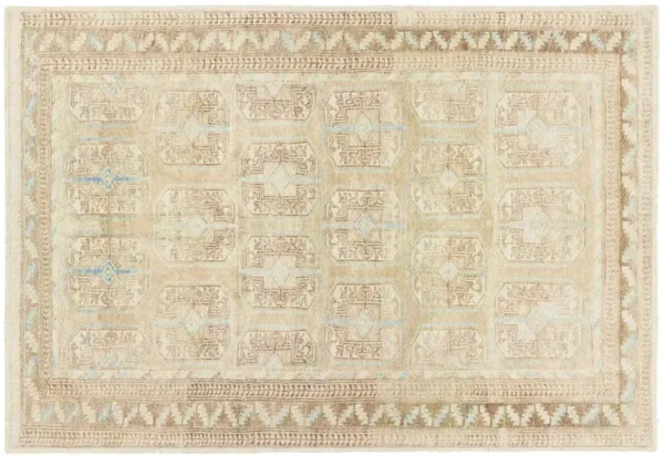 Magnus Handmade Oriental Rug, Tan/Blue