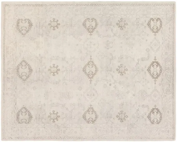 Saffron Handmade Medallion Rug, Beige/Taupe