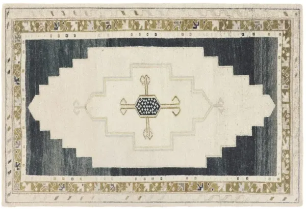 Halle Handmade Medallion Rug, Cream