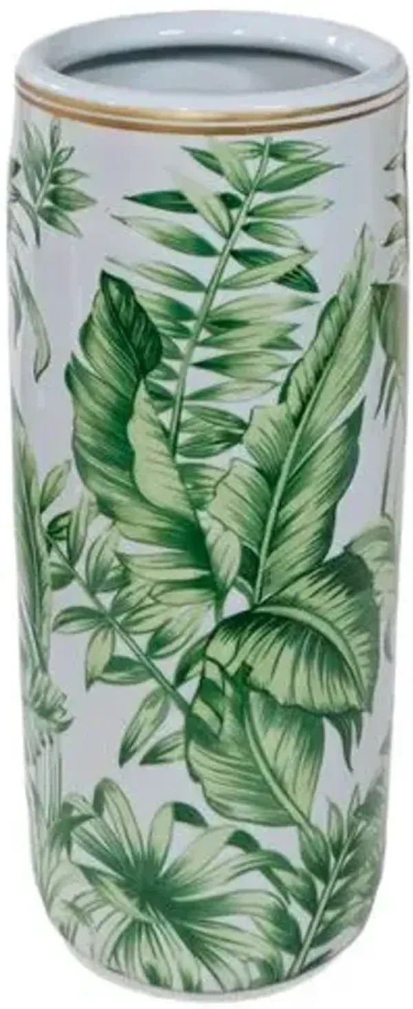 18" Tropical Leaf Umbrella Stand - Green