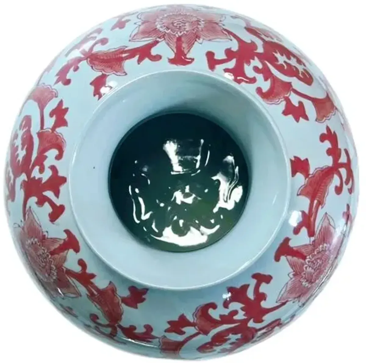 17.5" Floral Design Vase - Red