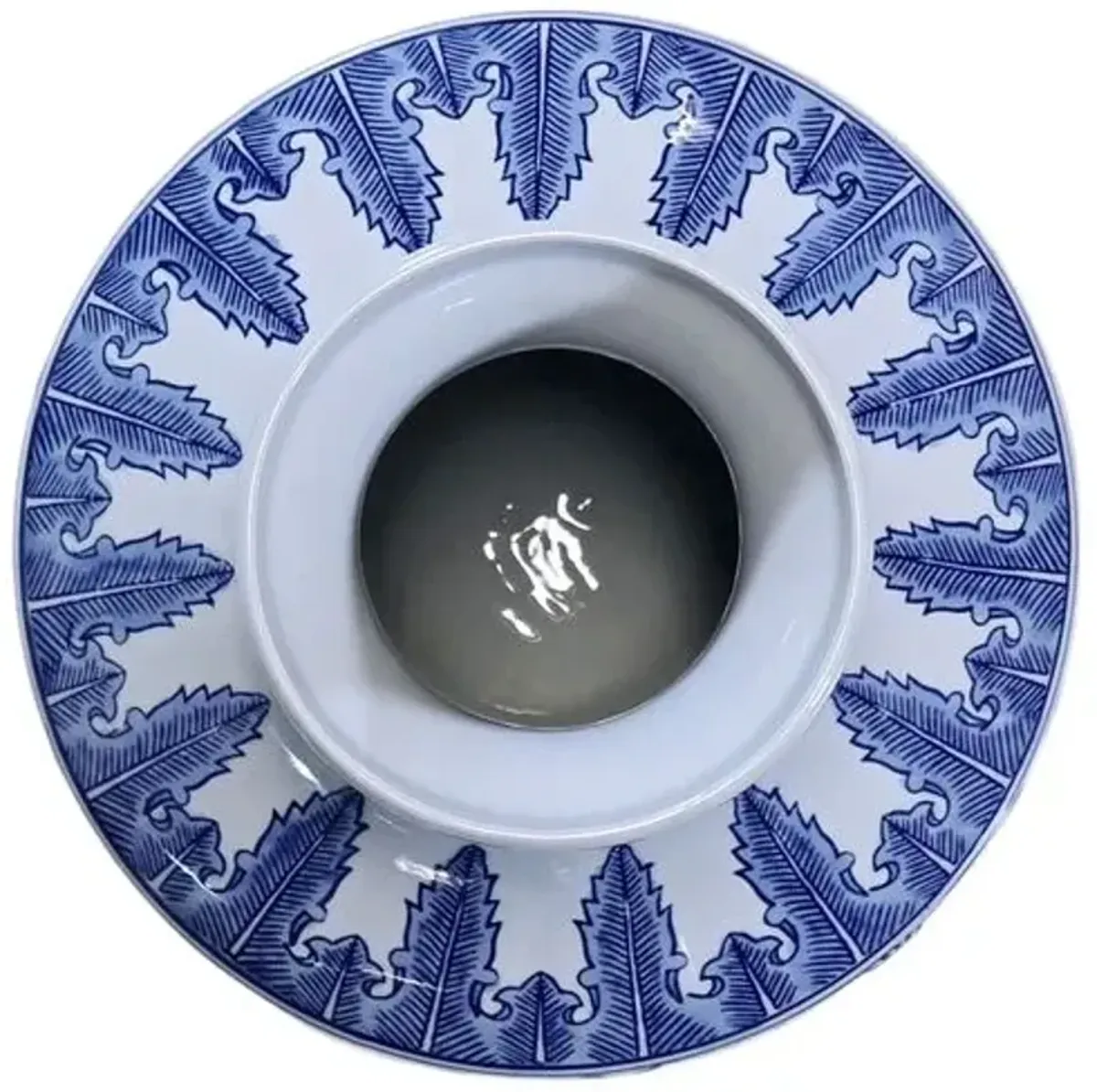 14 Inch Vase with Deer Design - Blue