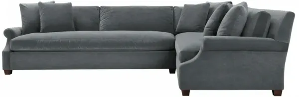 Juliette Velvet Bench-Seat Corner Sectional