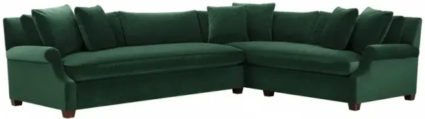 Juliette Velvet Bench-Seat Corner Sectional