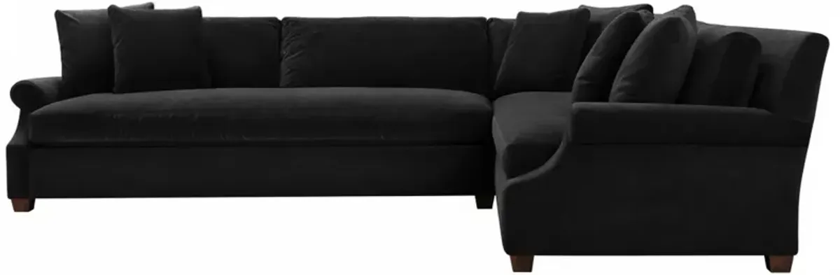 Juliette Velvet Bench-Seat Corner Sectional