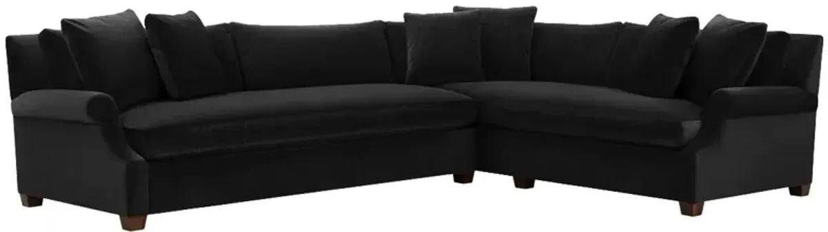 Juliette Velvet Bench-Seat Corner Sectional