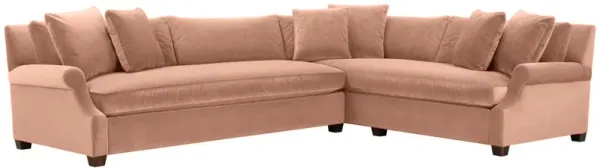 Juliette Velvet Bench-Seat Corner Sectional