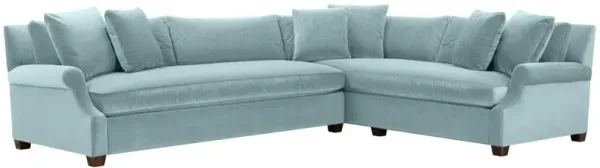 Juliette Velvet Bench-Seat Corner Sectional