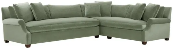 Juliette Velvet Bench-Seat Corner Sectional