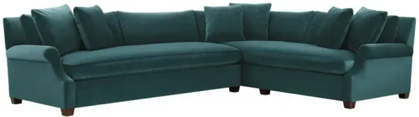 Juliette Velvet Bench-Seat Corner Sectional