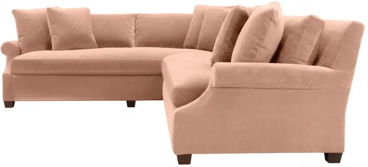 Juliette Velvet Bench-Seat Corner Sectional