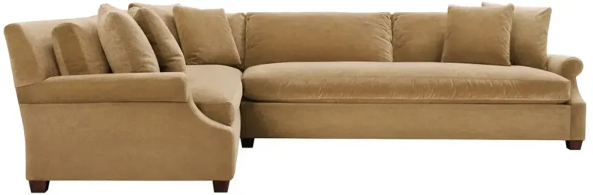 Juliette Velvet Bench-Seat Corner Sectional
