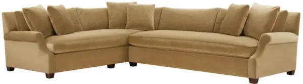 Juliette Velvet Bench-Seat Corner Sectional