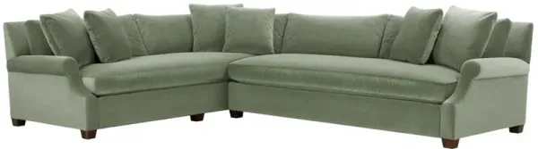 Juliette Velvet Bench-Seat Corner Sectional