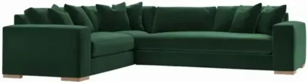 Remington 124" Velvet Corner Sectional - Green