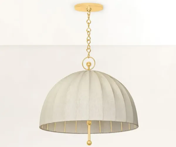 Palmetto Pendant - Aged Brass - Gold