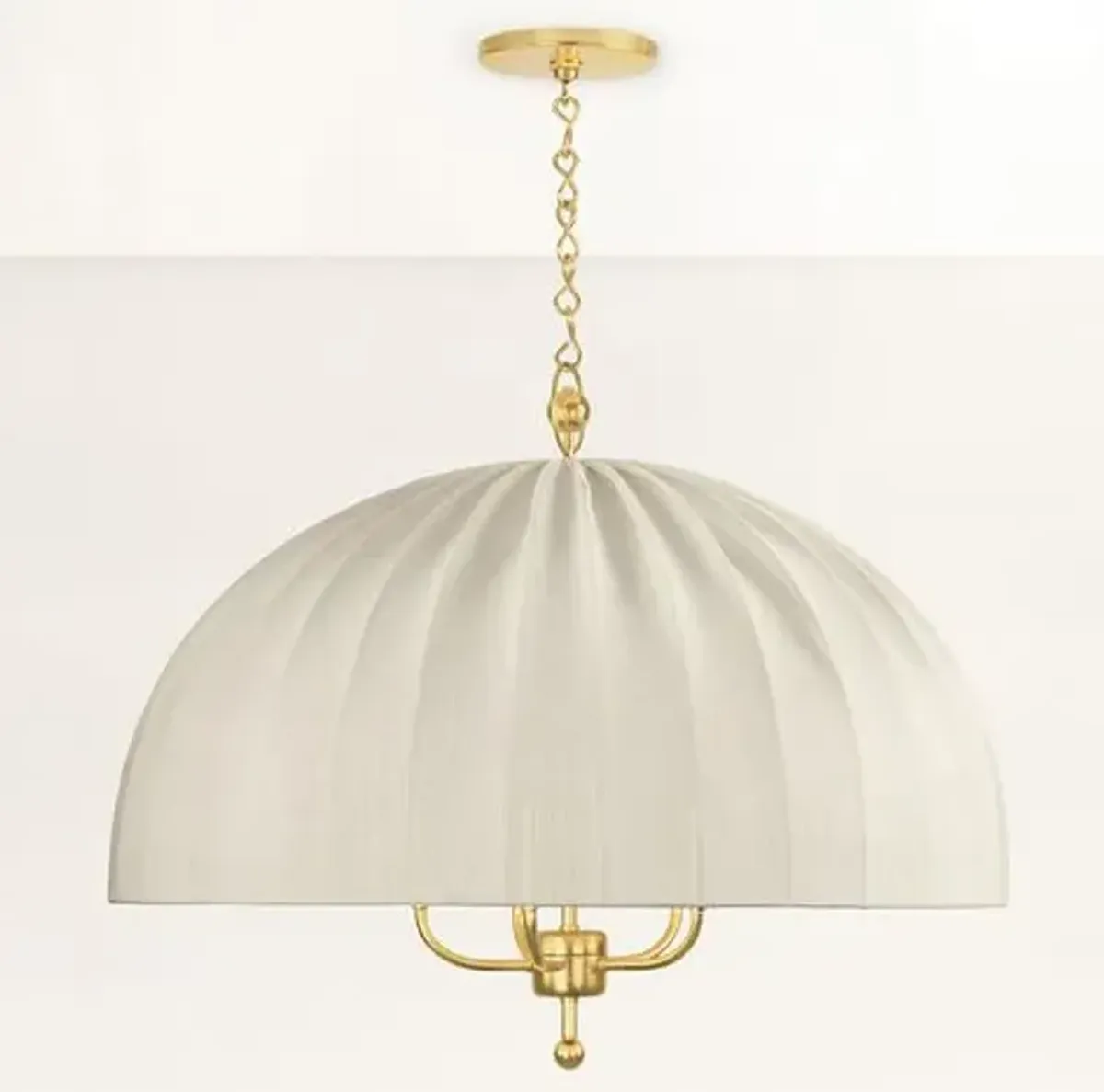 Palmetto Chandelier - Aged Brass - Gold