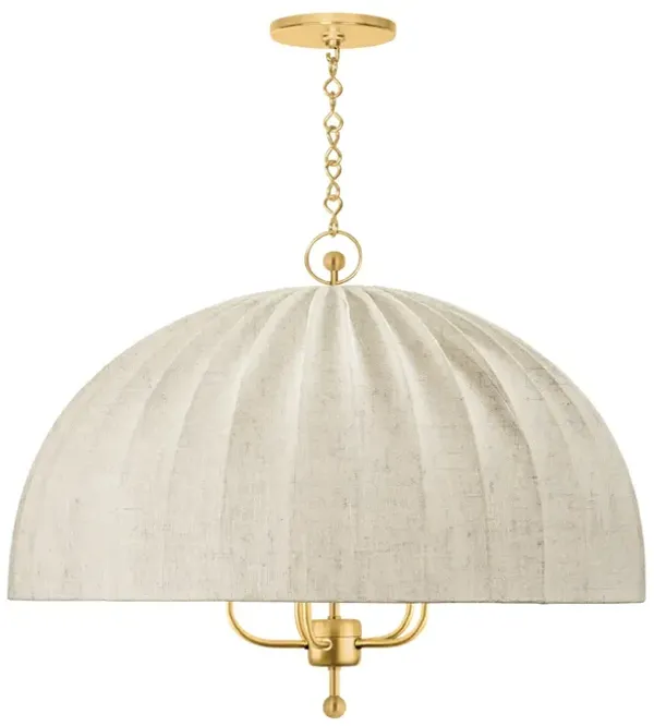 Palmetto Chandelier - Aged Brass - Gold