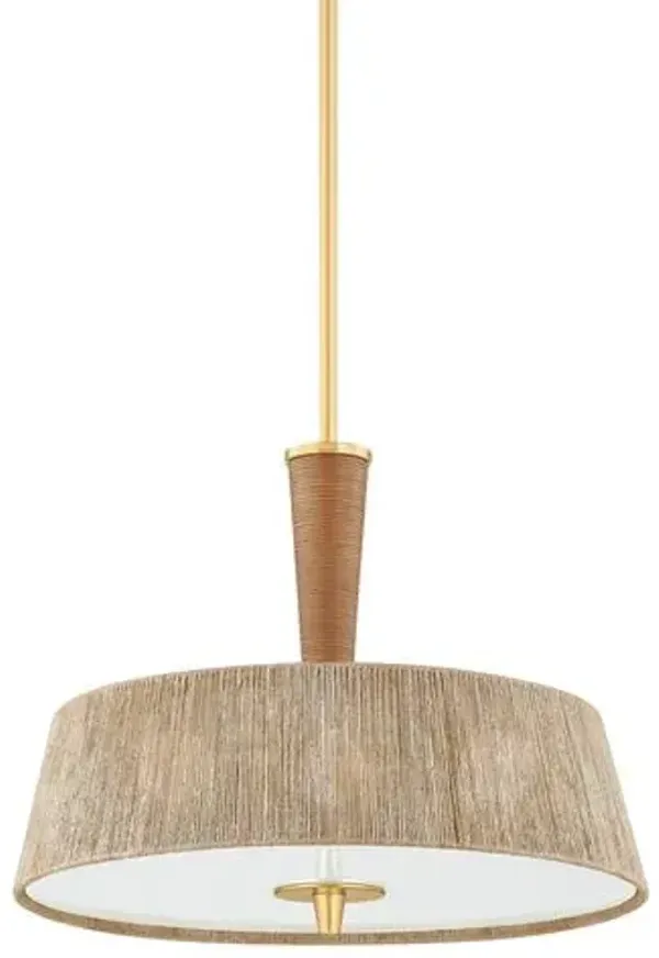 George Abaca Pendant - Aged Brass - Gold