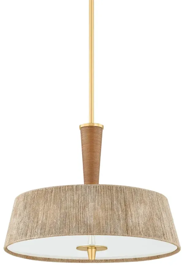 George Abaca Pendant - Aged Brass - Gold