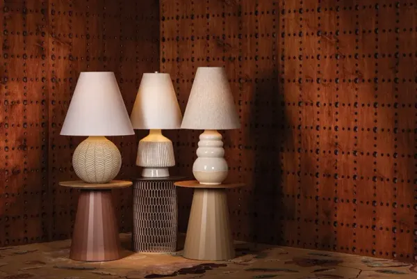 Tybee Table Lamp - Aged Brass/Elemental White - Handcrafted
