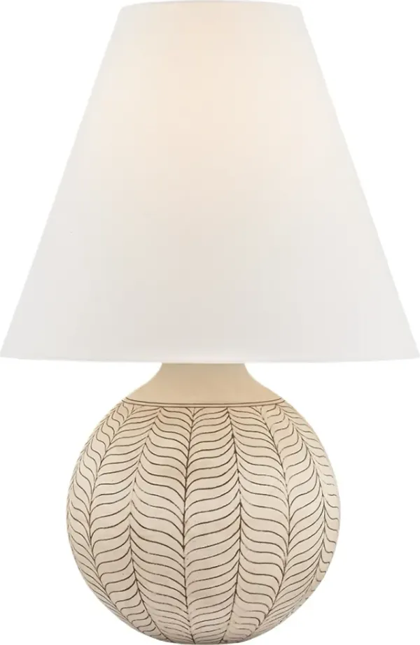Capers Table Lamp - Aged Brass/Ivory Petal