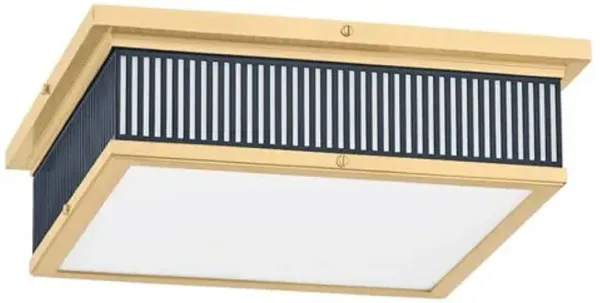 Ashdown Square Flush Mount - Blue