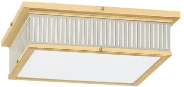 Ashdown Square Flush Mount - White