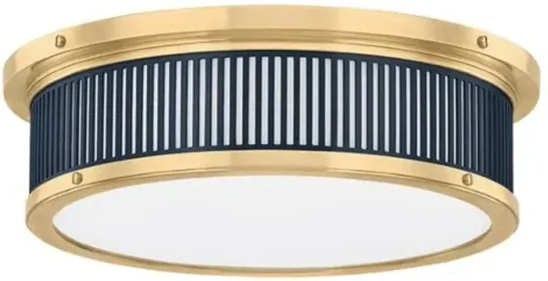 Ashdown Round Flush Mount - Blue
