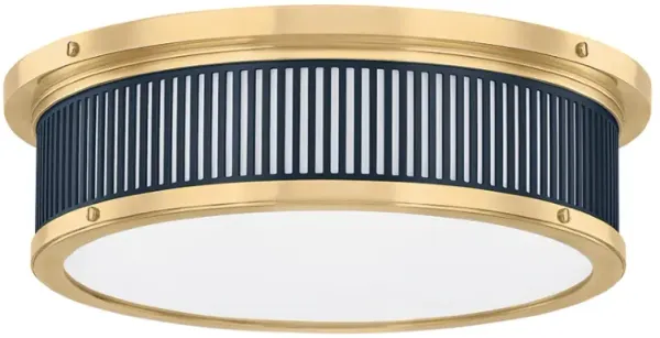 Ashdown Round Flush Mount - Blue