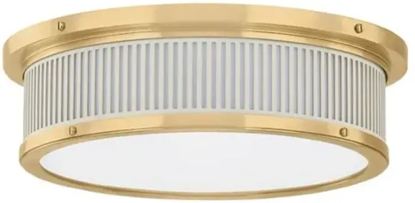 Ashdown Round Flush Mount - White