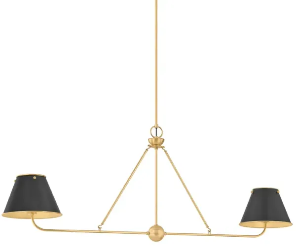 Burghley Linear Pendant - Brown