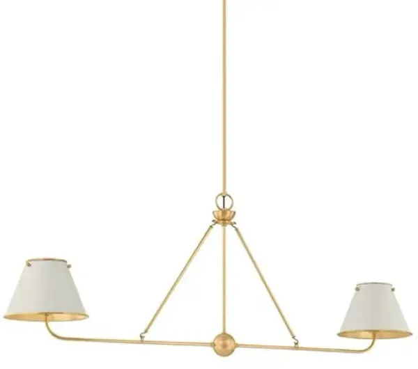 Burghley Linear Pendant - White