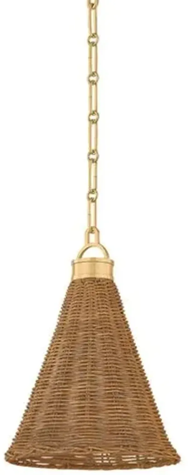 Kensington Pendant - Aged Brass - Gold