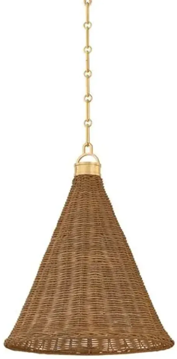 Kensington Pendant - Aged Brass - Gold