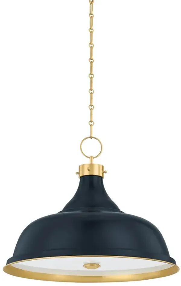 Painted No. 1 Pendant - Blue