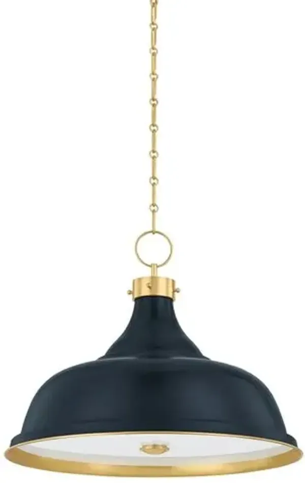 Painted No. 1 Pendant - Blue
