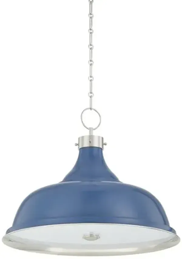 Painted No. 1 Pendant - Blue