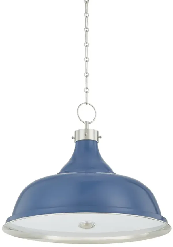 Painted No. 1 Pendant - Blue