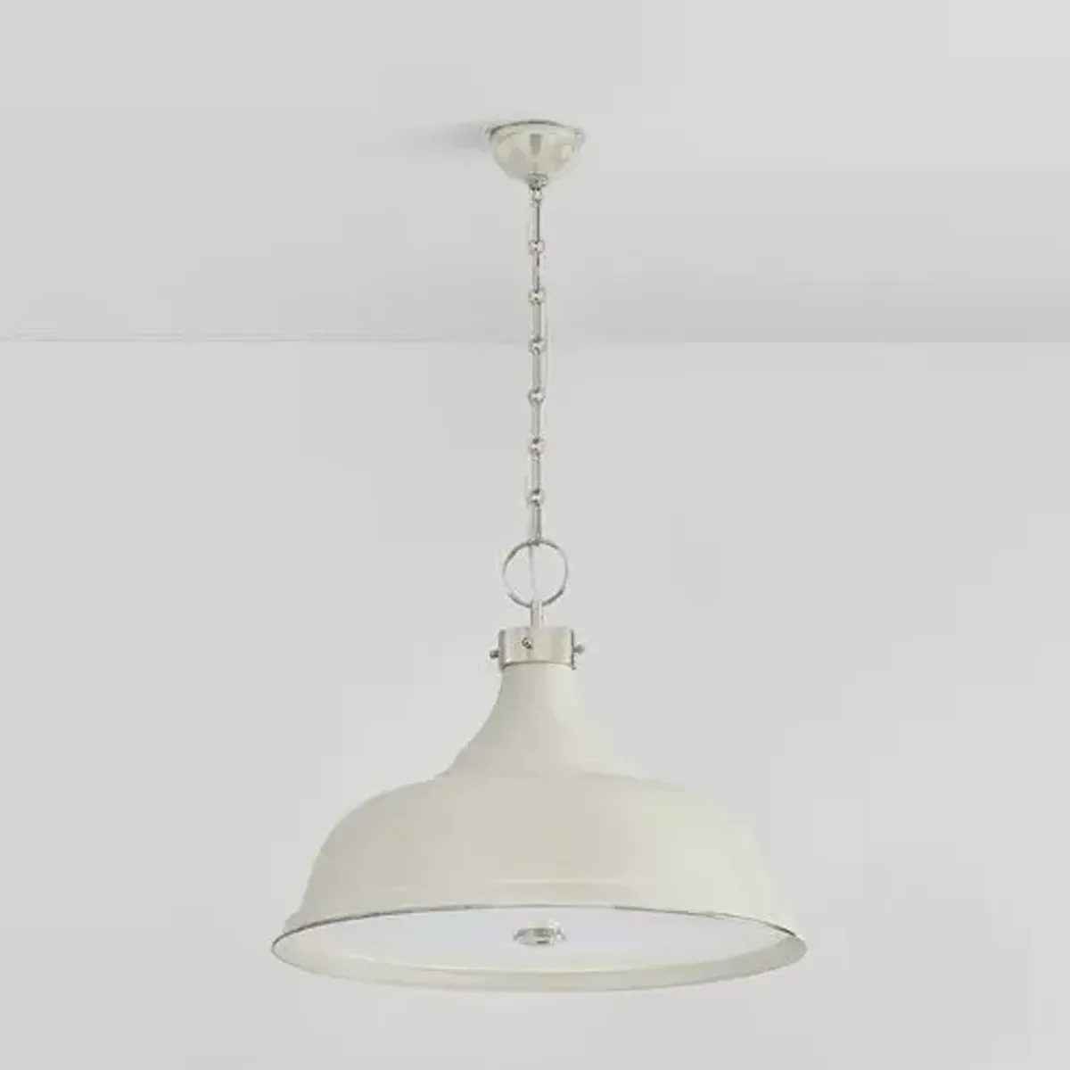 Painted No. 1 Pendant - White