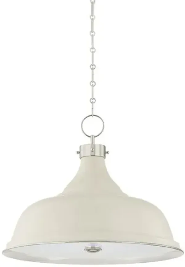 Painted No. 1 Pendant - White