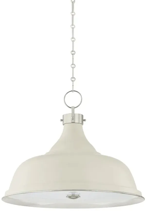 Painted No. 1 Pendant - White