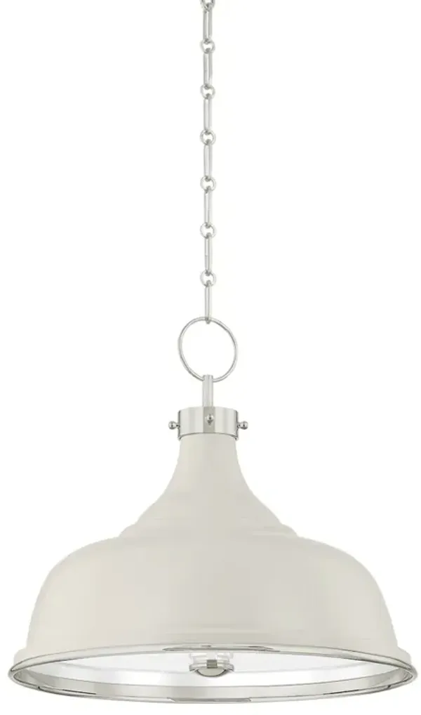 Painted No. 1 Pendant - White