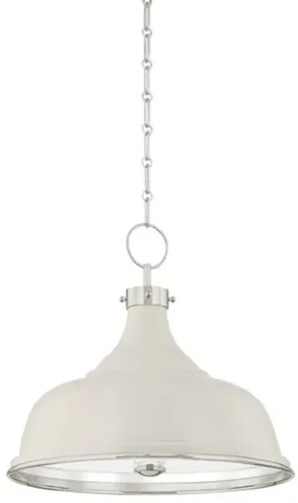 Painted No. 1 Pendant - White